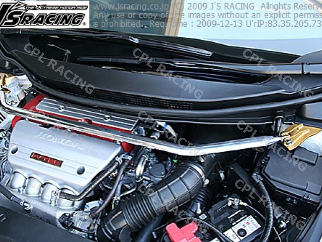 Js Racing Front Upper Strut Brace - Honda Civic Type R FN2 - 2007 to 2012