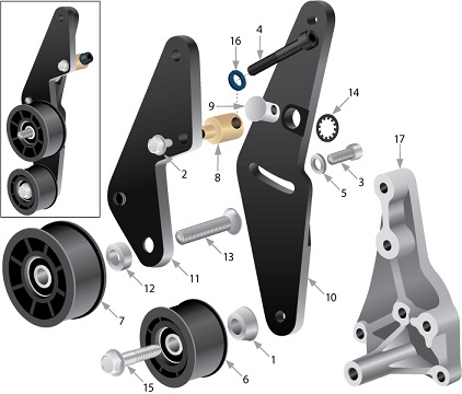 Jackson Racing DC5 / RSX Supercharger Kit component diagram 2