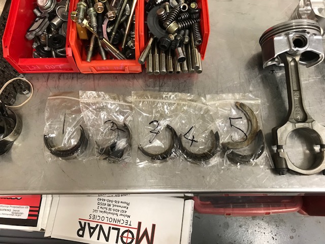 Piston and bearings